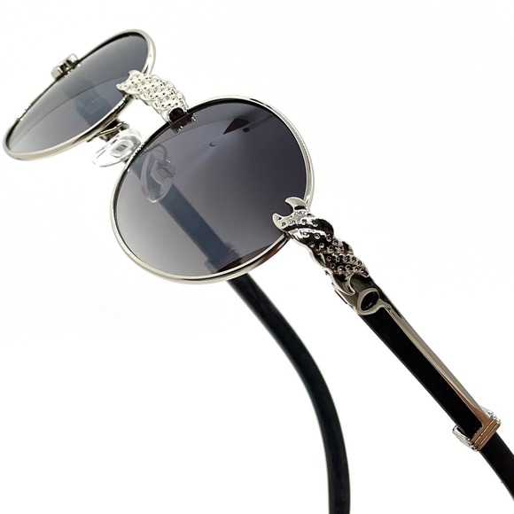 Men Sunglasses Silver Metal Frame Designer Style Outdoor Casual‎ Model Migos New - Picture 1 of 4